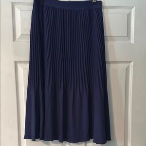 Elegant Navy Blue Pleated Skirt